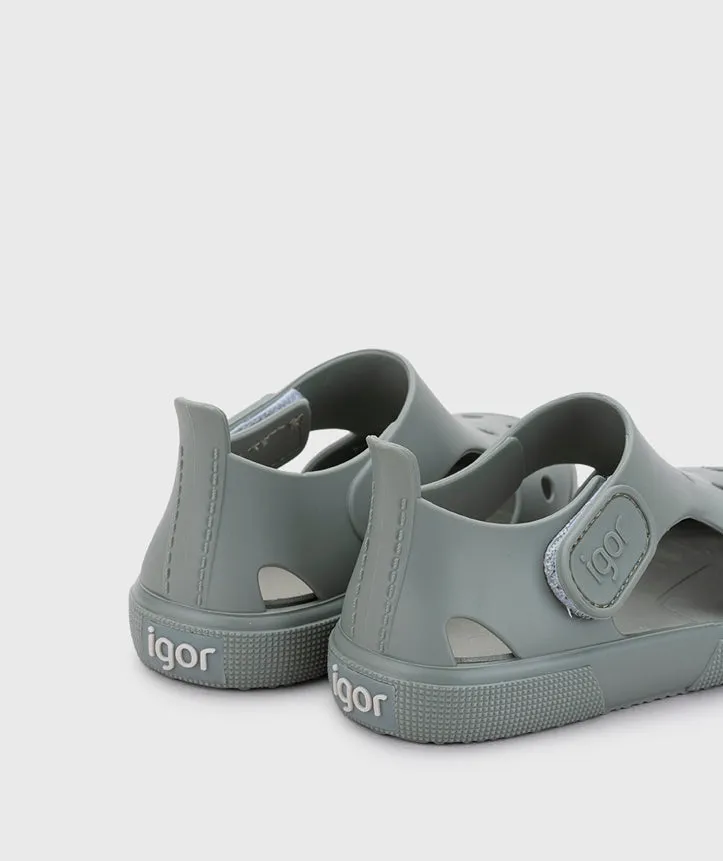 Igor Boy's And Girl's Surfi Sandals - Verde Elegant Kids