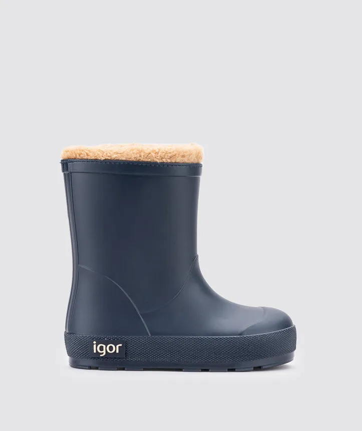 Igor Boy's and Girl's Yogi Borreguito Rain Boots - Marino Narrow Fit