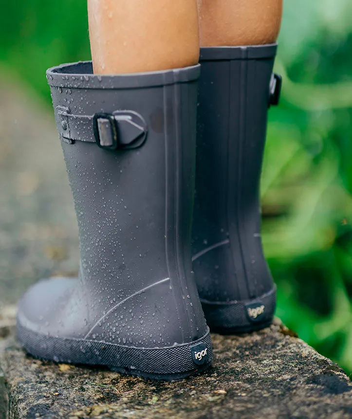 Igor Girl's and Boy's Splash Euri Rain Boots - Gris Flats