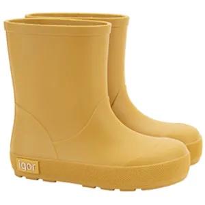 Igor Girl's and Boy's Yogi Rain Boots - Amarillo Party - worthy kids' shoes Velcro - closure kids' shoes