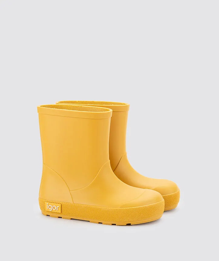 Igor Girl's and Boy's Yogi Rain Boots - Amarillo Leather Trim