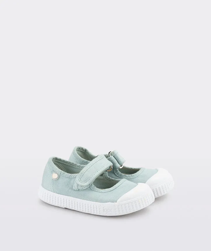 Igor Girl's Irene Mary Jane Shoes - Menta Sophisticated Kids