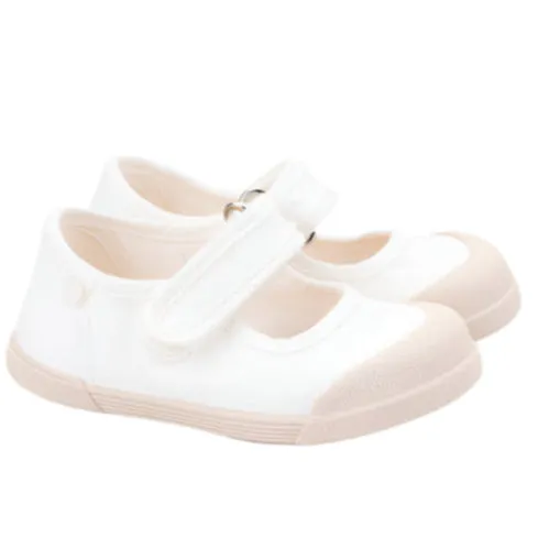 Igor Girl's Lona Mercedes Shoes - Blanco Middle school kids' items kids' athletic shoes