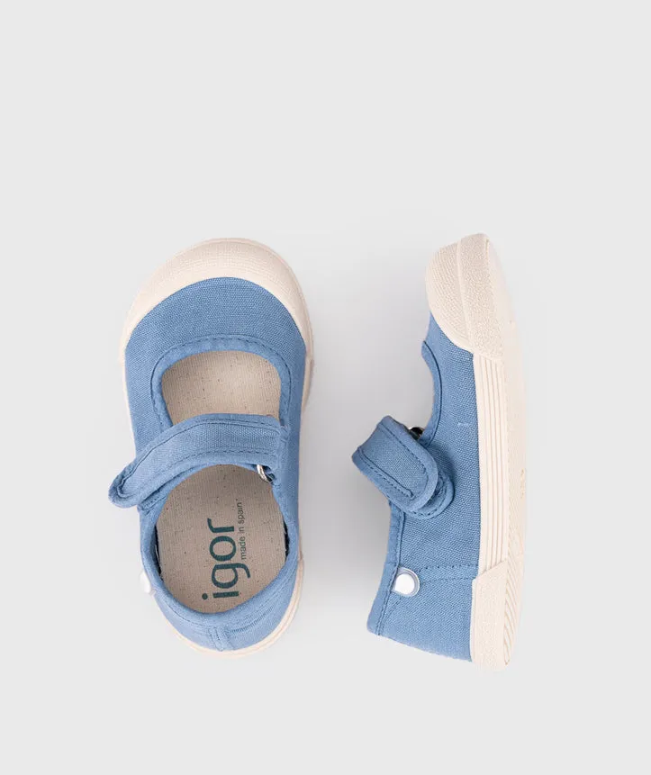 Igor Girl's Lona Mercedes Shoes - Denim light colors