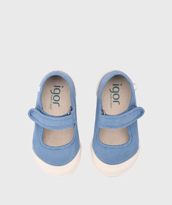 Igor Girl's Lona Mercedes Shoes - Denim light colors