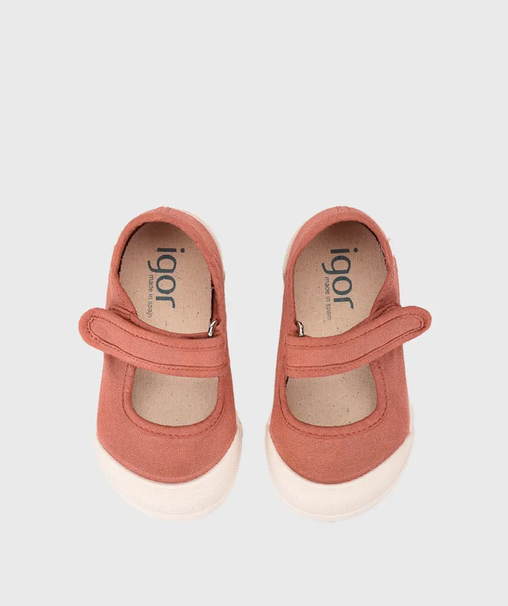 Igor Girl's Lona Mercedes Shoes - Terracota Minimalist Kids
