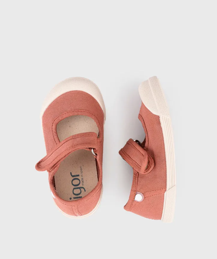 Igor Girl's Lona Mercedes Shoes - Terracota Minimalist Kids