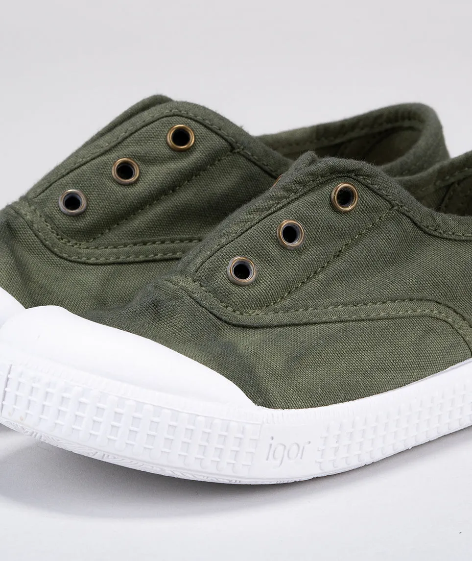 Igor S10161 Berri Canvas Shoes - Kaki Minimalist Kids
