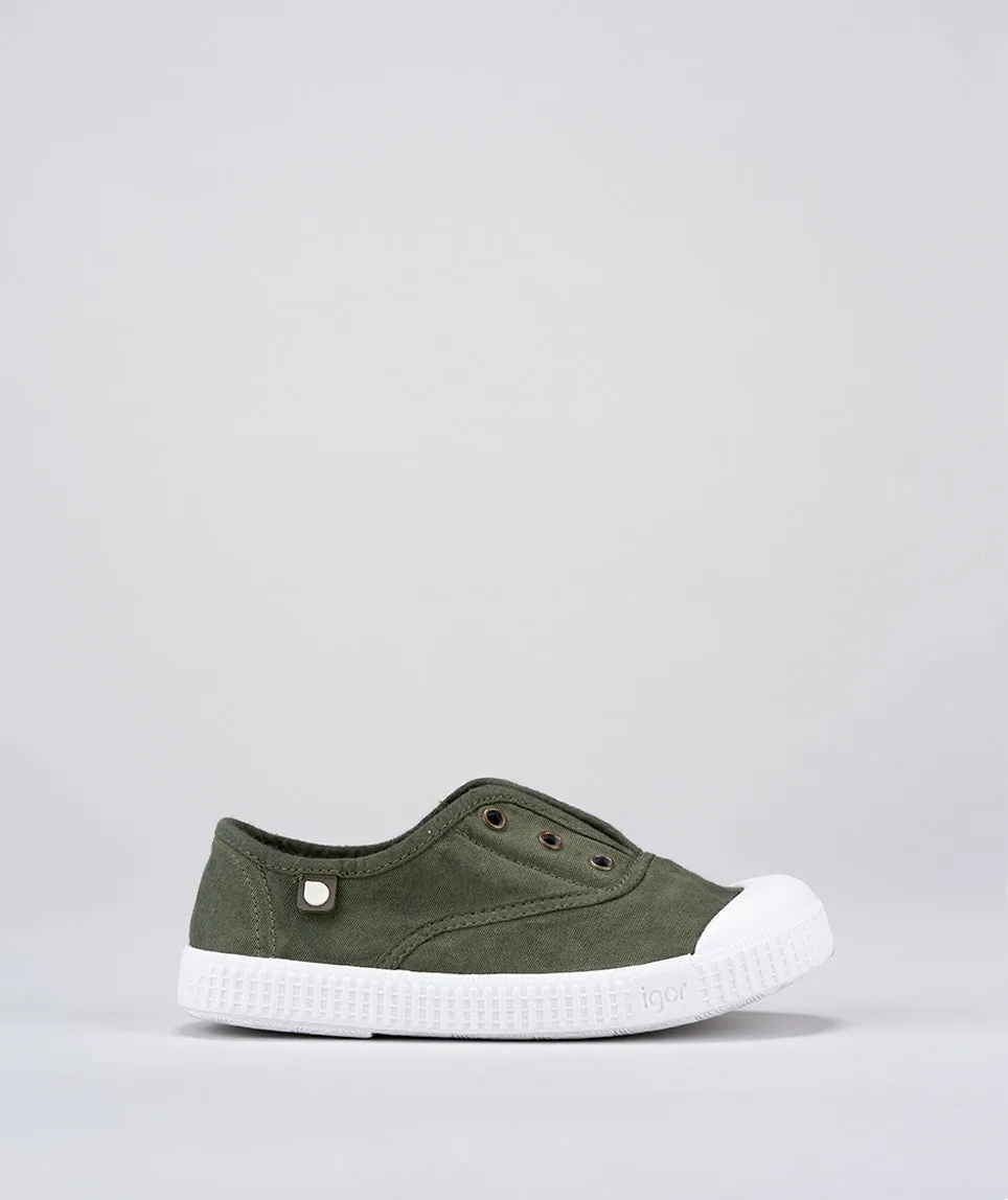 Igor S10161 Berri Canvas Shoes - Kaki Minimalist Kids