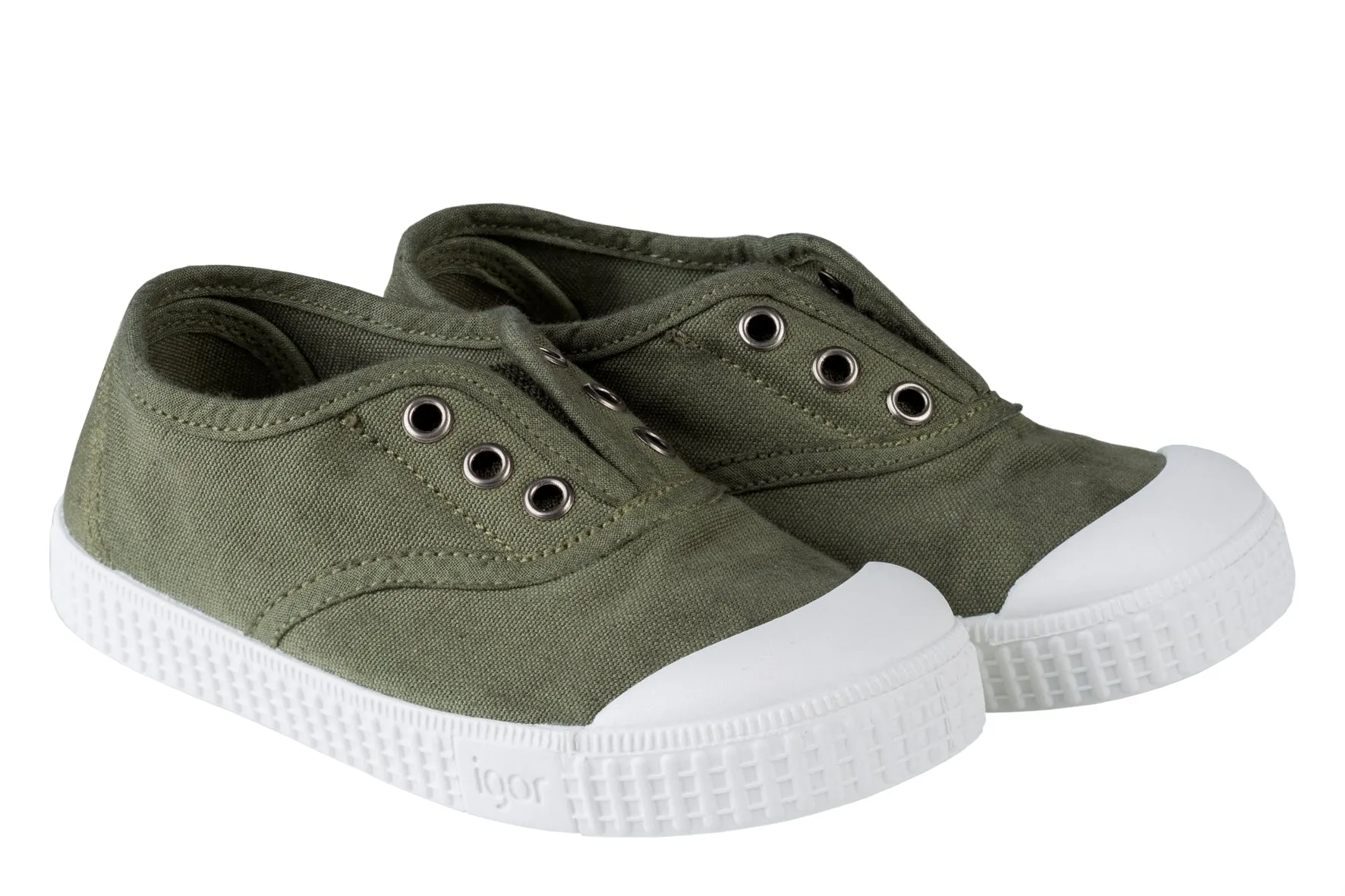 Igor S10161 Berri Canvas Shoes - Kaki Minimalist Kids