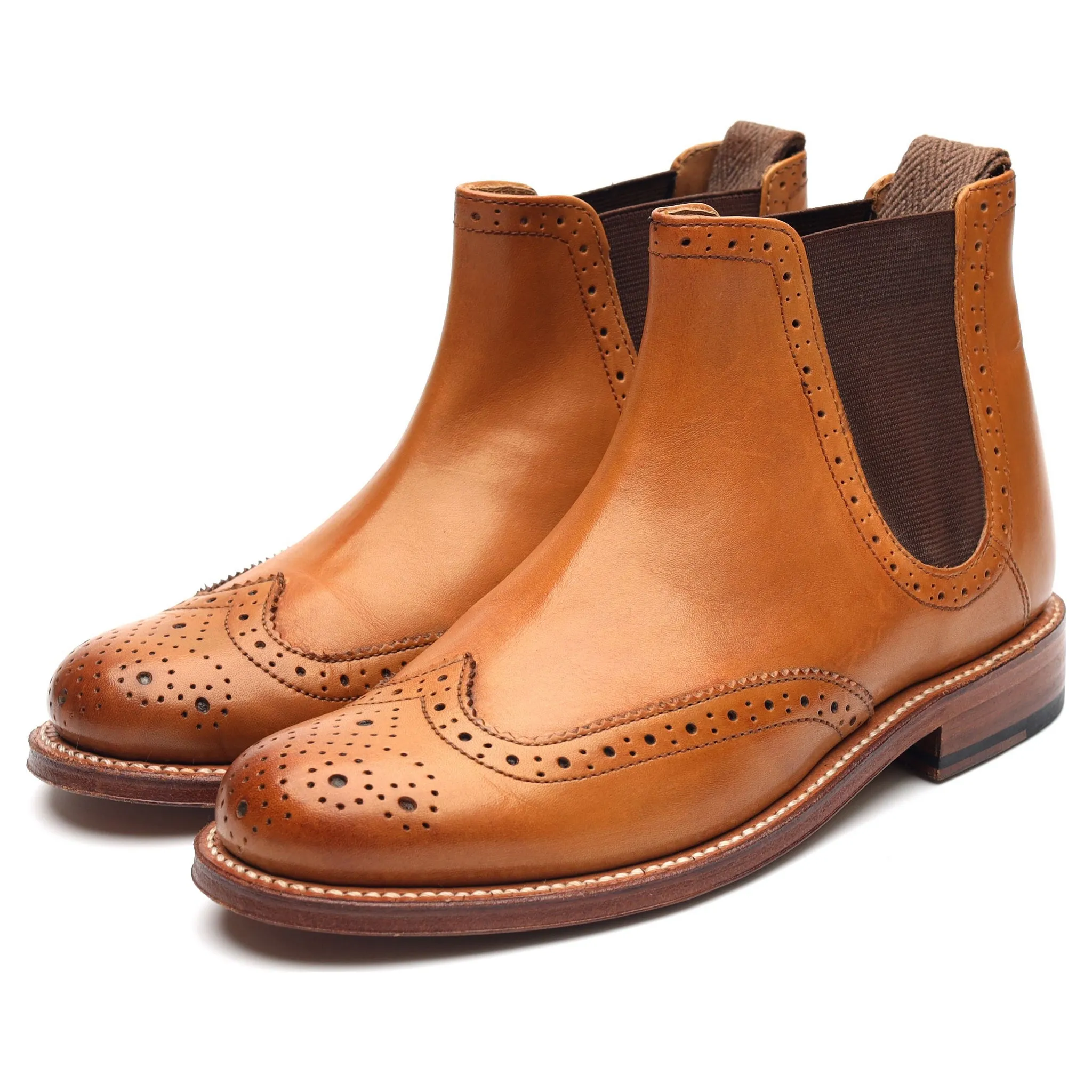 Women's 'Jessie' Tan Brown Leather Chelsea Boots UK 3 Thermal Protection Impact absorption