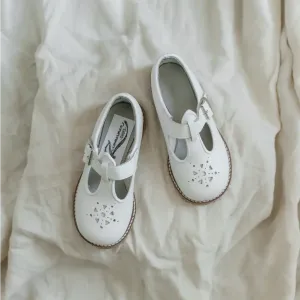 Anna T-Strap - White Primary - school - sized shoes