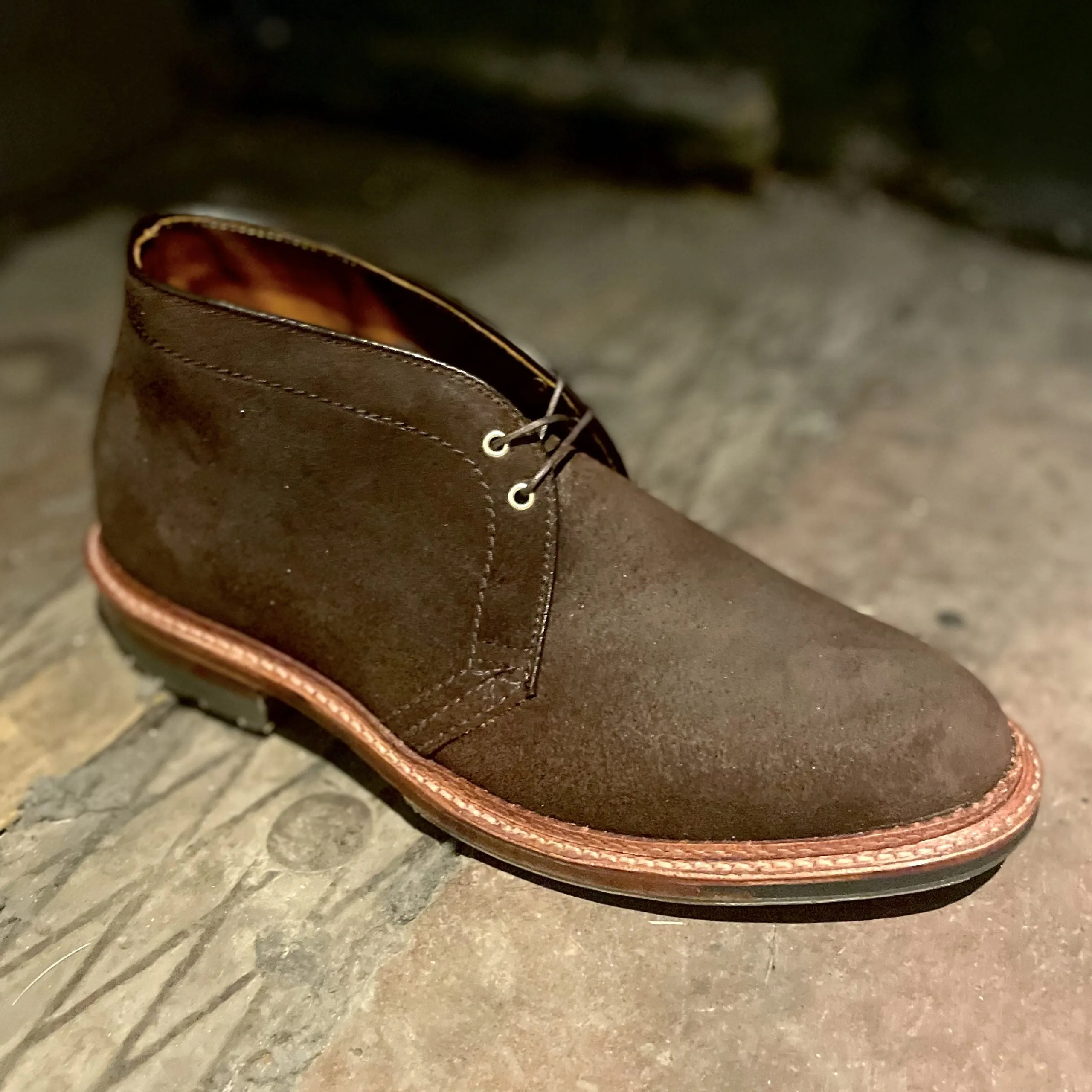 insulated D1717C - Catskills Chukka Boot in Tobacco Reverse Chamois