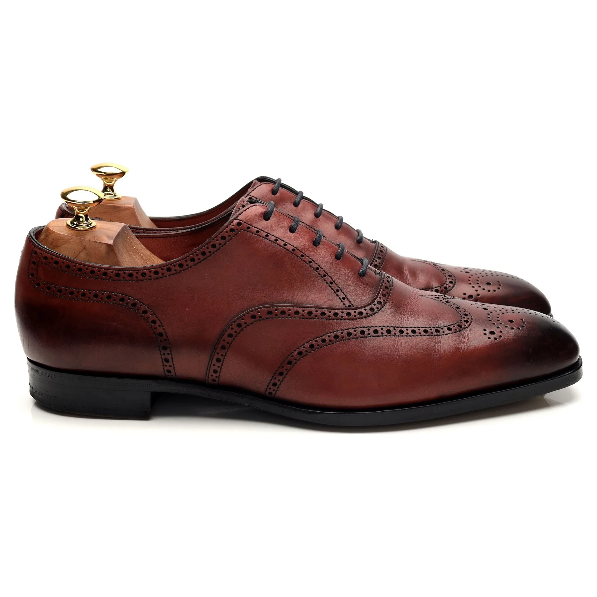 Comfort Look 'Inverness' Burgundy Leather Oxford Brogues UK 10 E