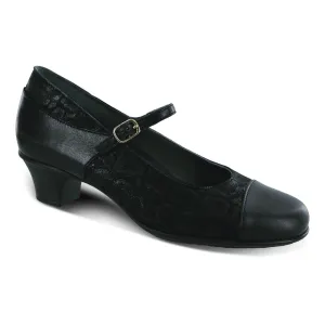 Isabel - Black / Snake Breathable mesh Office Ready
