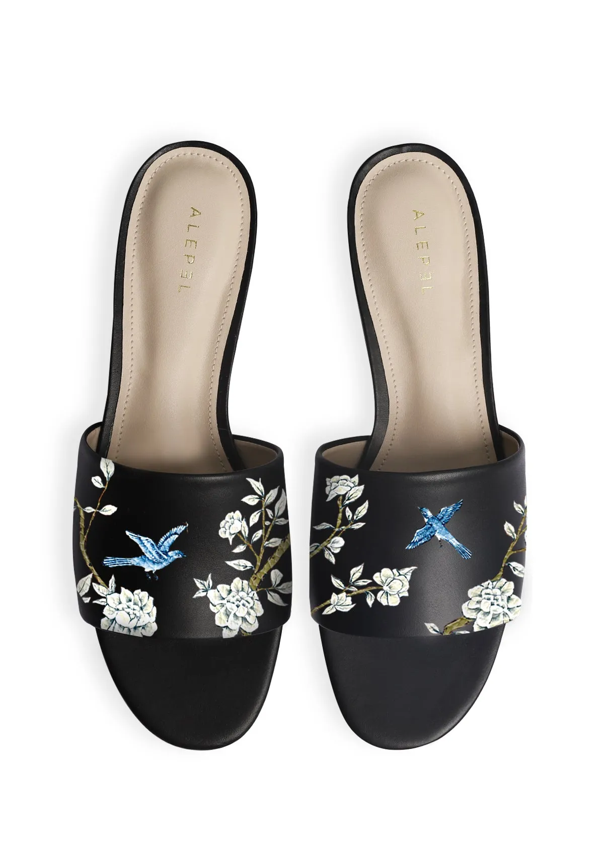 Japanese Garden Black Slide Bounce Edge Knitted Warm