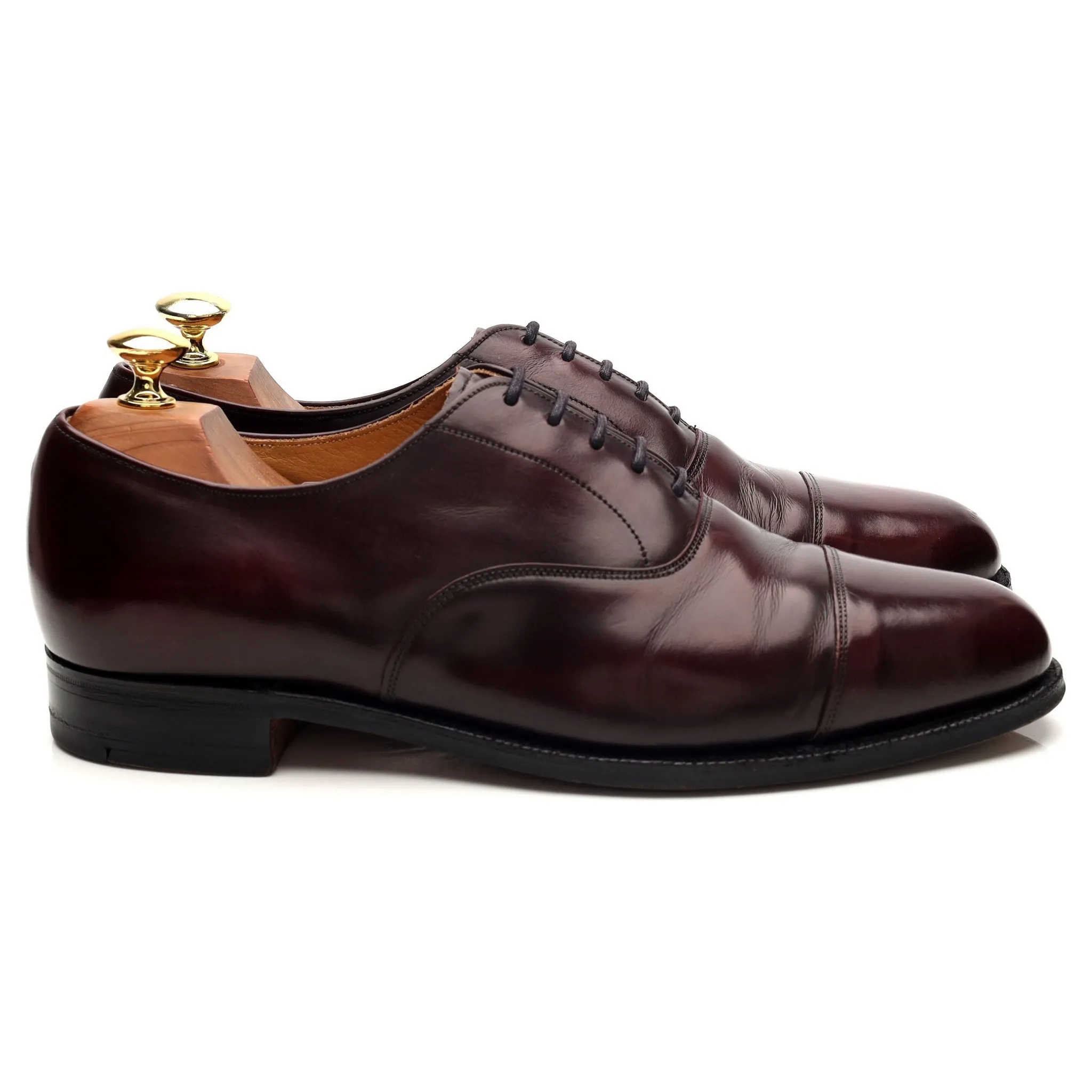Walk Ready Chic Slip On Jones Bootmakers 'Tees' Burgundy Leather Oxford UK 8.5 F