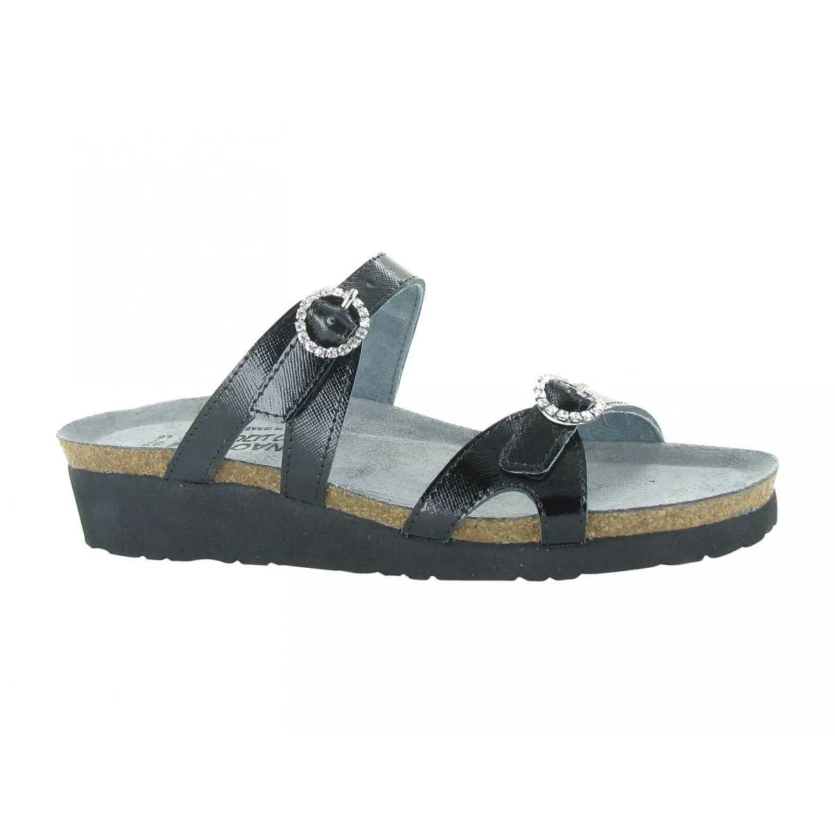 Naot Kate Slide Sandal (4404) Womens Shoes Black Luster
