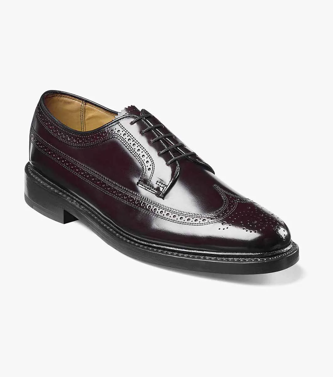 Kenmoor Wingtip Oxford-Burgundy | Florsheim Refined Brogue