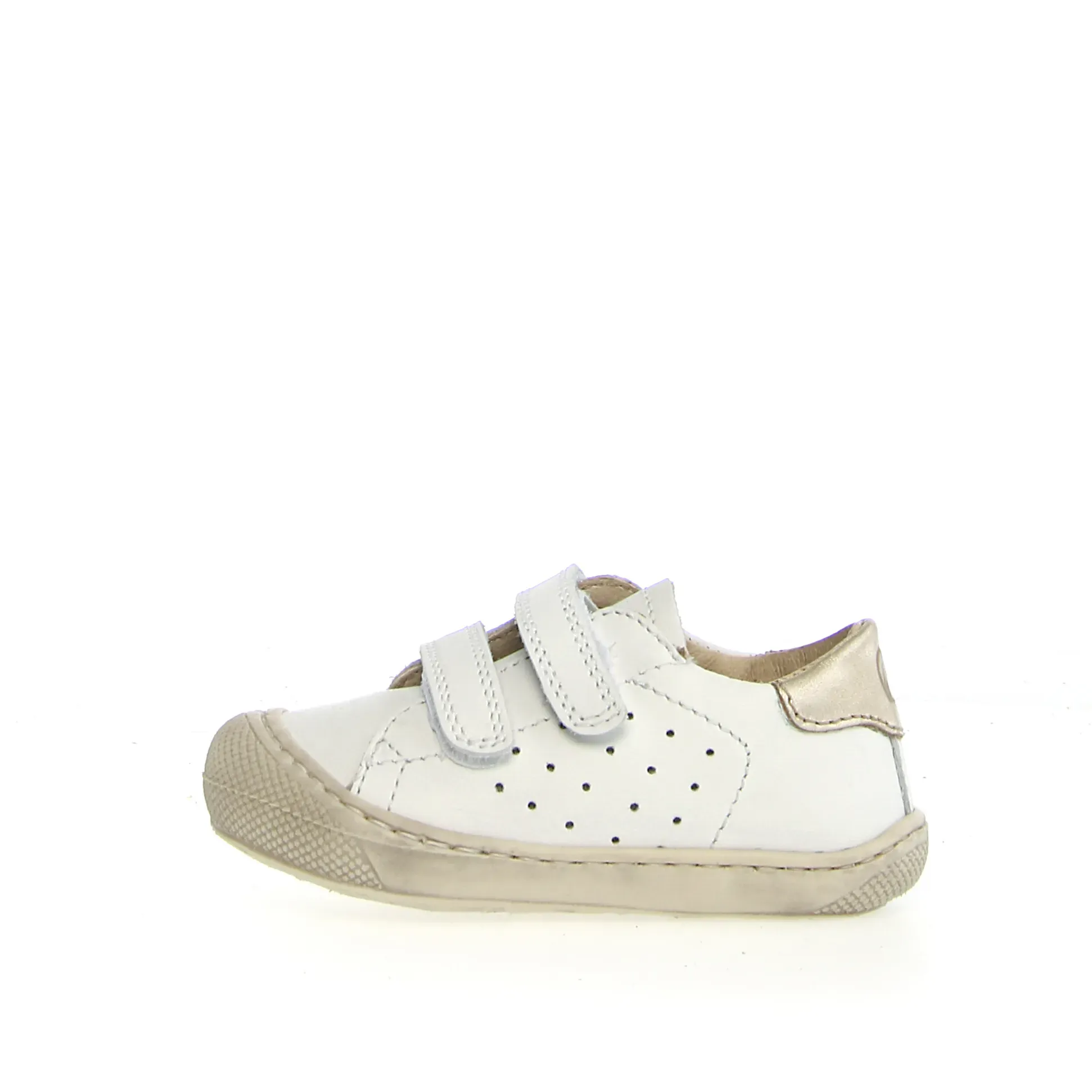 Kids Fashion Naturino Boy's And Girl's Cocoon Low 3 Vl Casual Shoes - White / Platinum