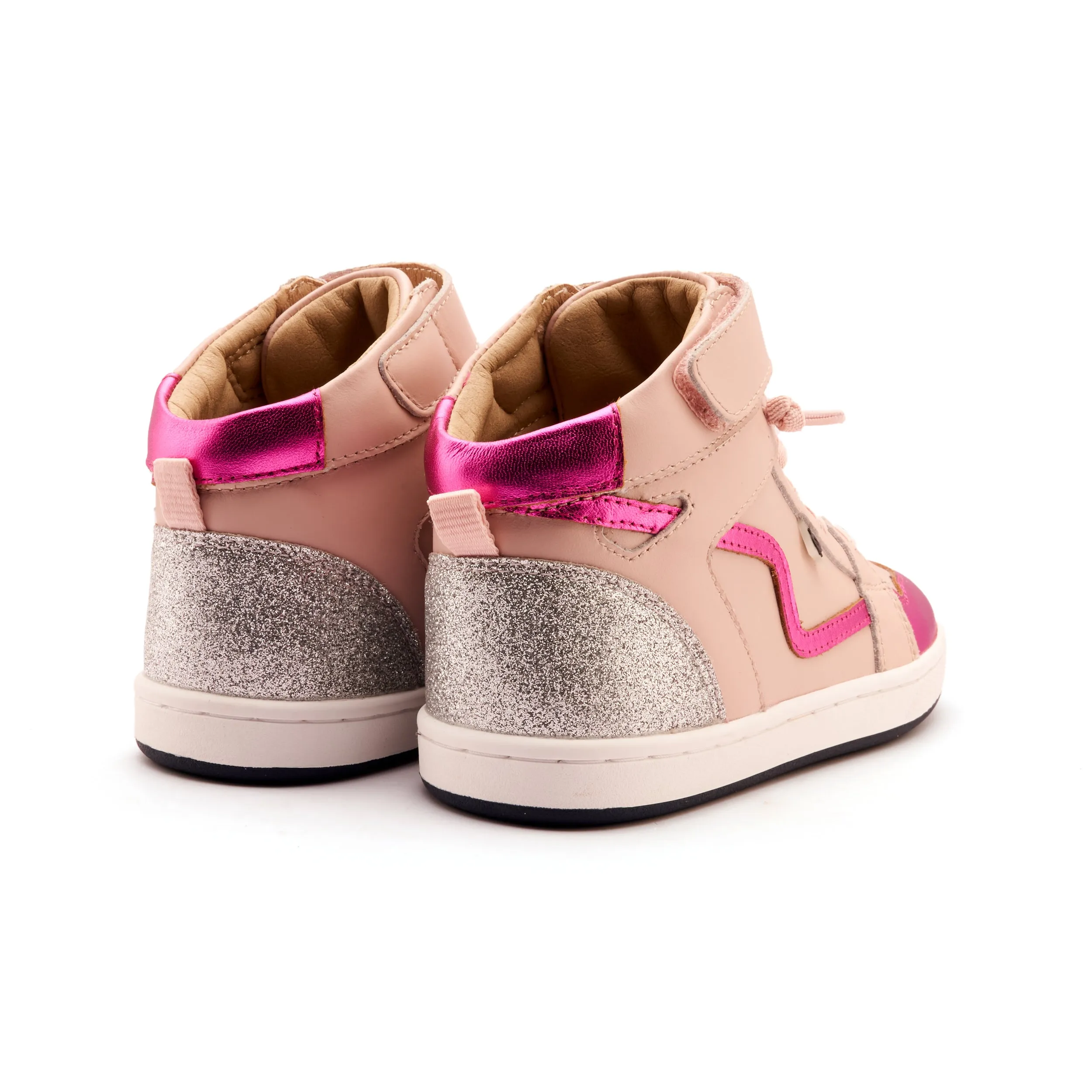 Kids Selection Old Soles Girl's Field Jump Casual Shoes - Dalia / Fuchsia Foil / Glam Argent