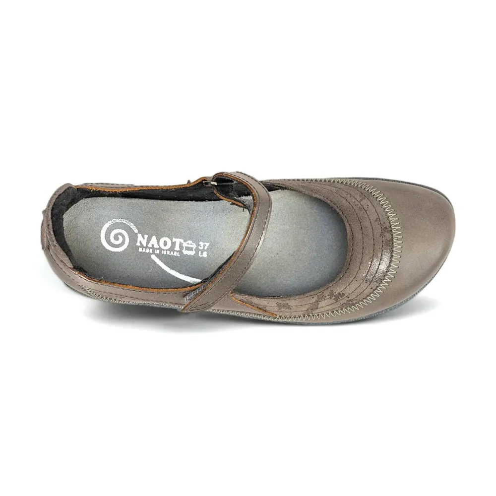 Kirei  (11042) - Grey Marble Suede Basketball-Fit