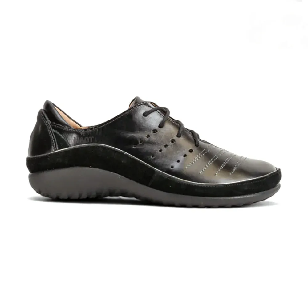 Naot Kumara (11450) Womens Shoes Black Madras/Black Suede