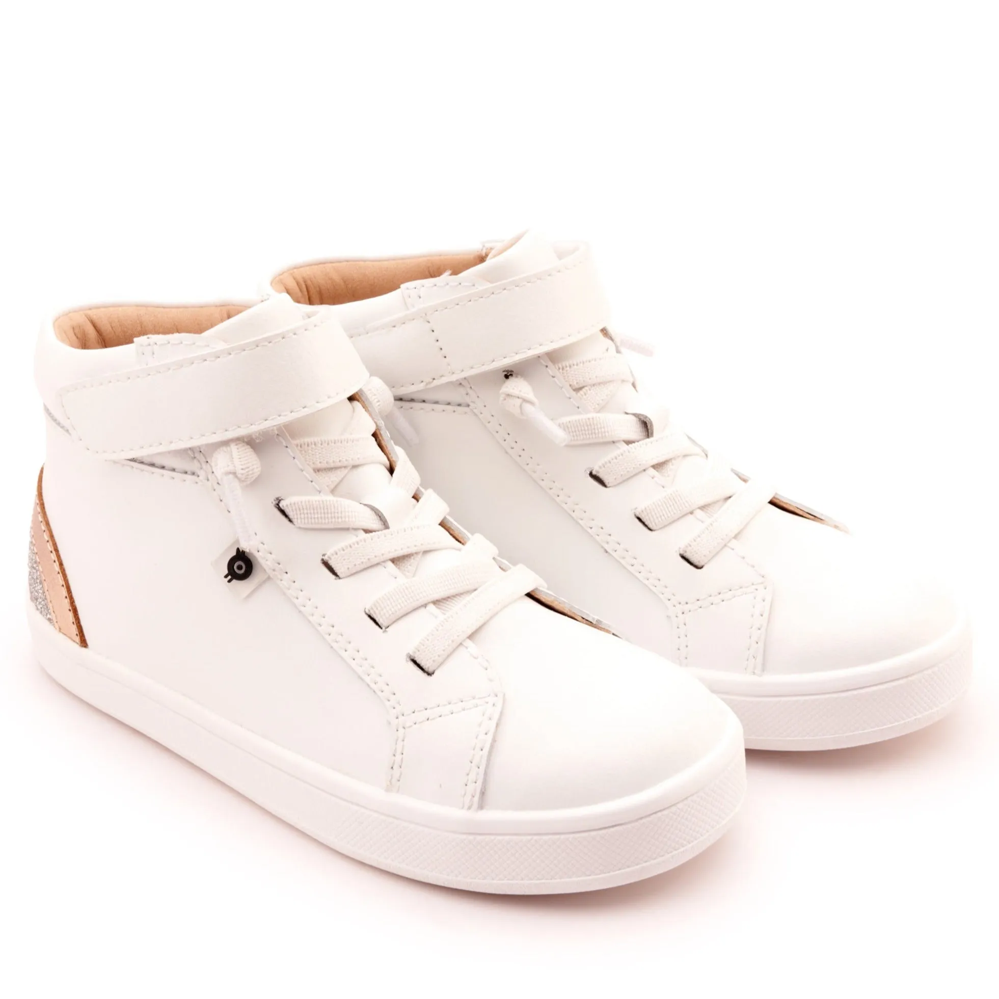 Playtime essentials Old Soles Girl's and Boy's 1011 Sneaksta Rainbow Casual Shoes - Snow / Copper / Glam Argent