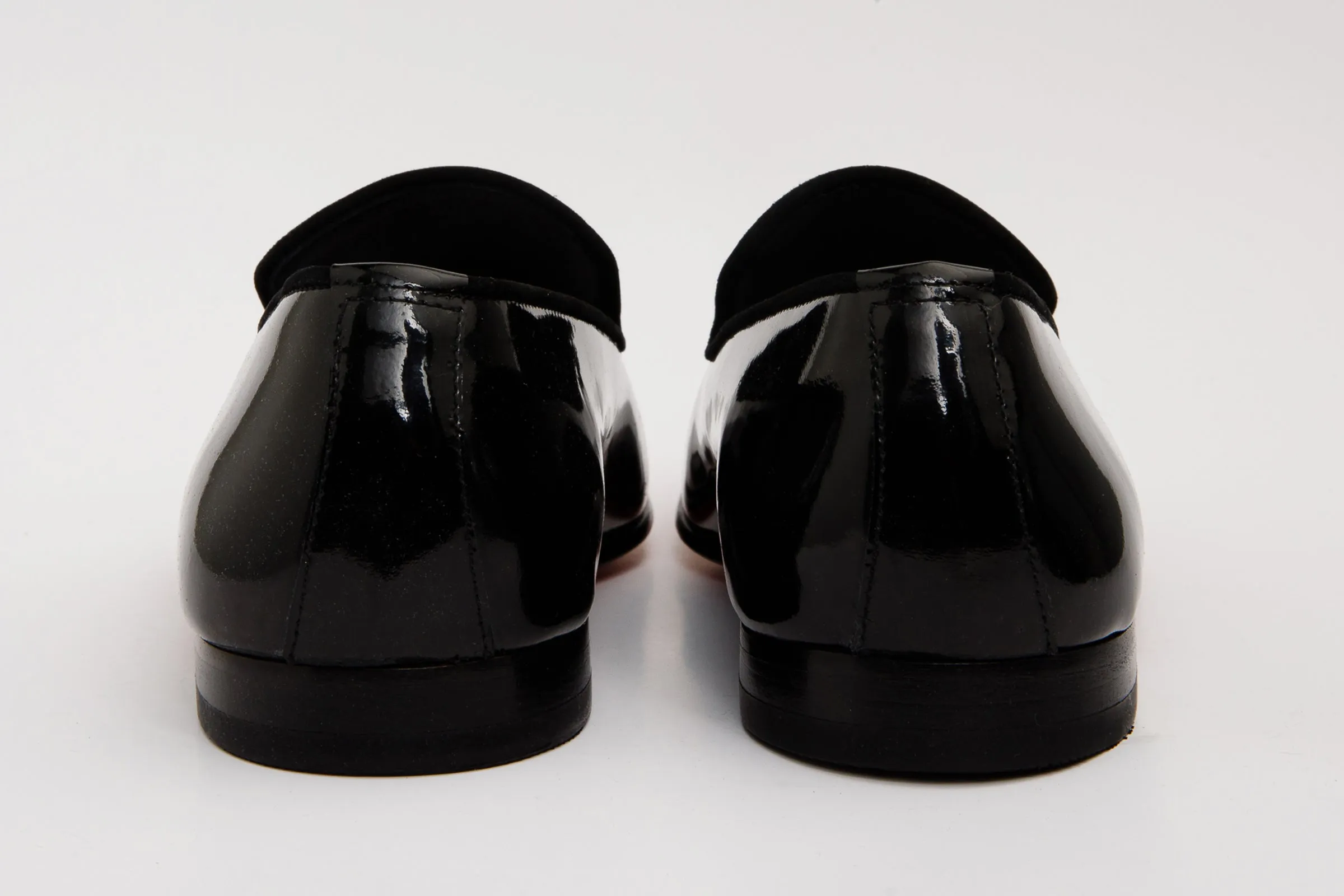 Lace-up The Pombe Black Patent Leather Dress Slip-on Loafer Men  Shoe
