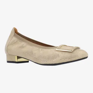 L'AMOUR DES PIEDS FLOELLA - GOLD MULTI Mid Rise Occasion Shade