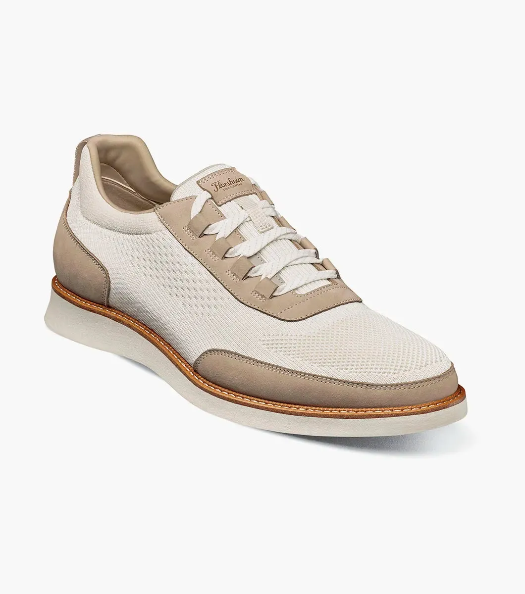 Launch Knit Elastic Lace Slip On-Ice| Florsheim Refined Cap-Toe