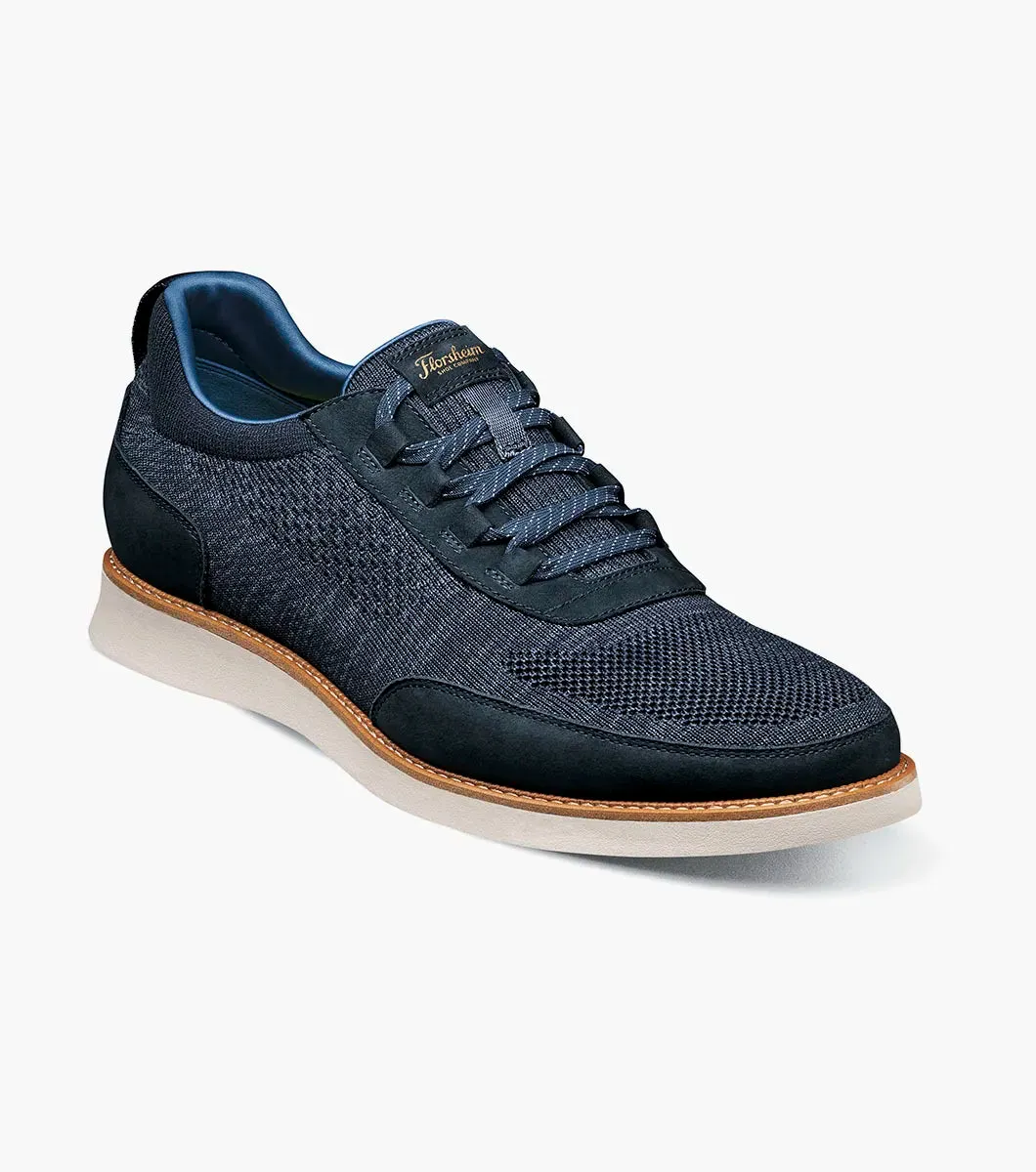Launch Knit Elastic Lace Slip On-Navy| Florsheim Comfortable Design