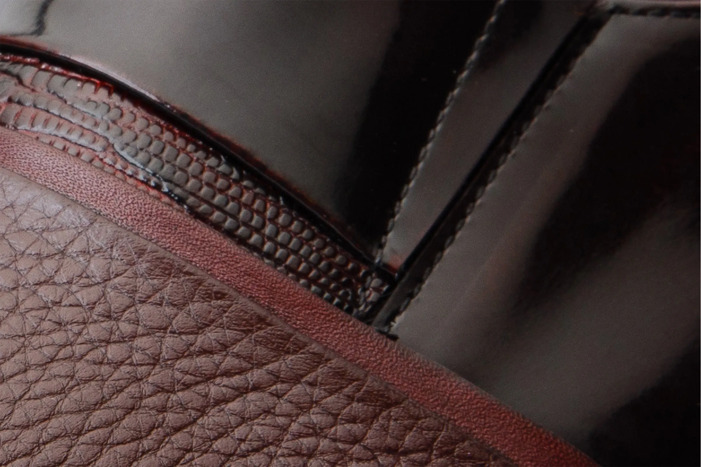 Layered The Everest Burgundy & Burneshed Leather Cap Toe Dress Loafer Men Shoe