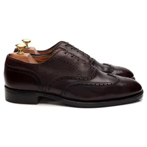 '9704C' Brown Grain Leather Oxford Brogues UK 8 US 9 D Comfortable leather Easy Slip