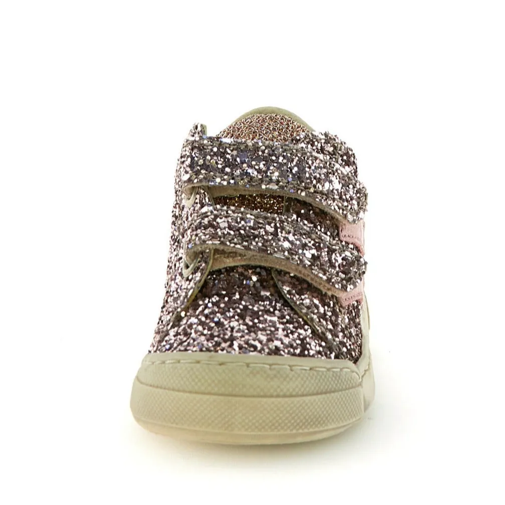 Leather Upper Falcotto Girl's Palom Vl Casual Shoes - Nude/Platinum