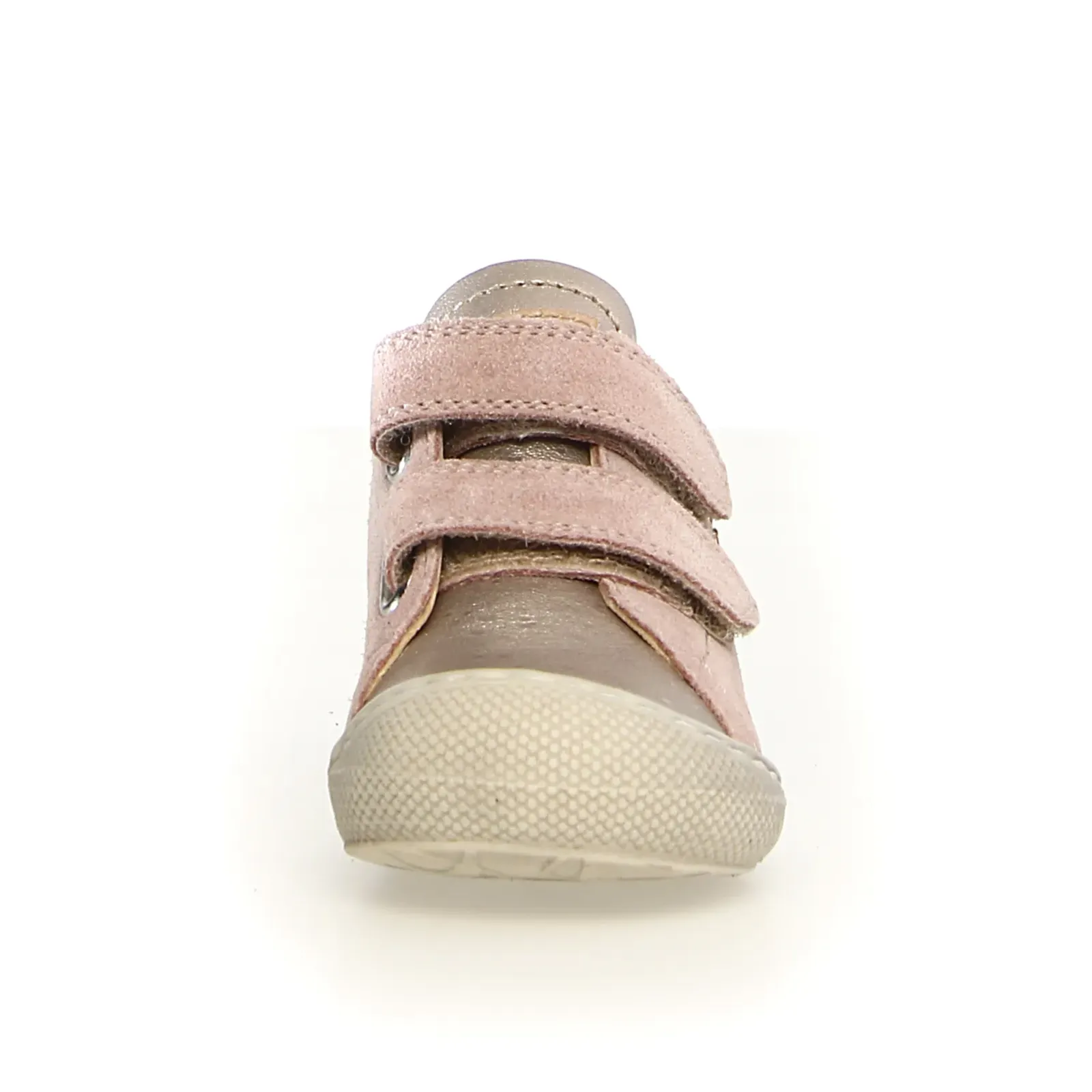 Leather Upper Naturino Kolde Vl Girl's Casual Shoes - Cipria/Platinum
