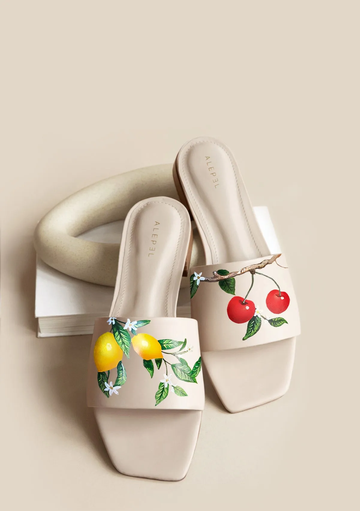 Lemon Cherry Beige Square Quick Lock Strap