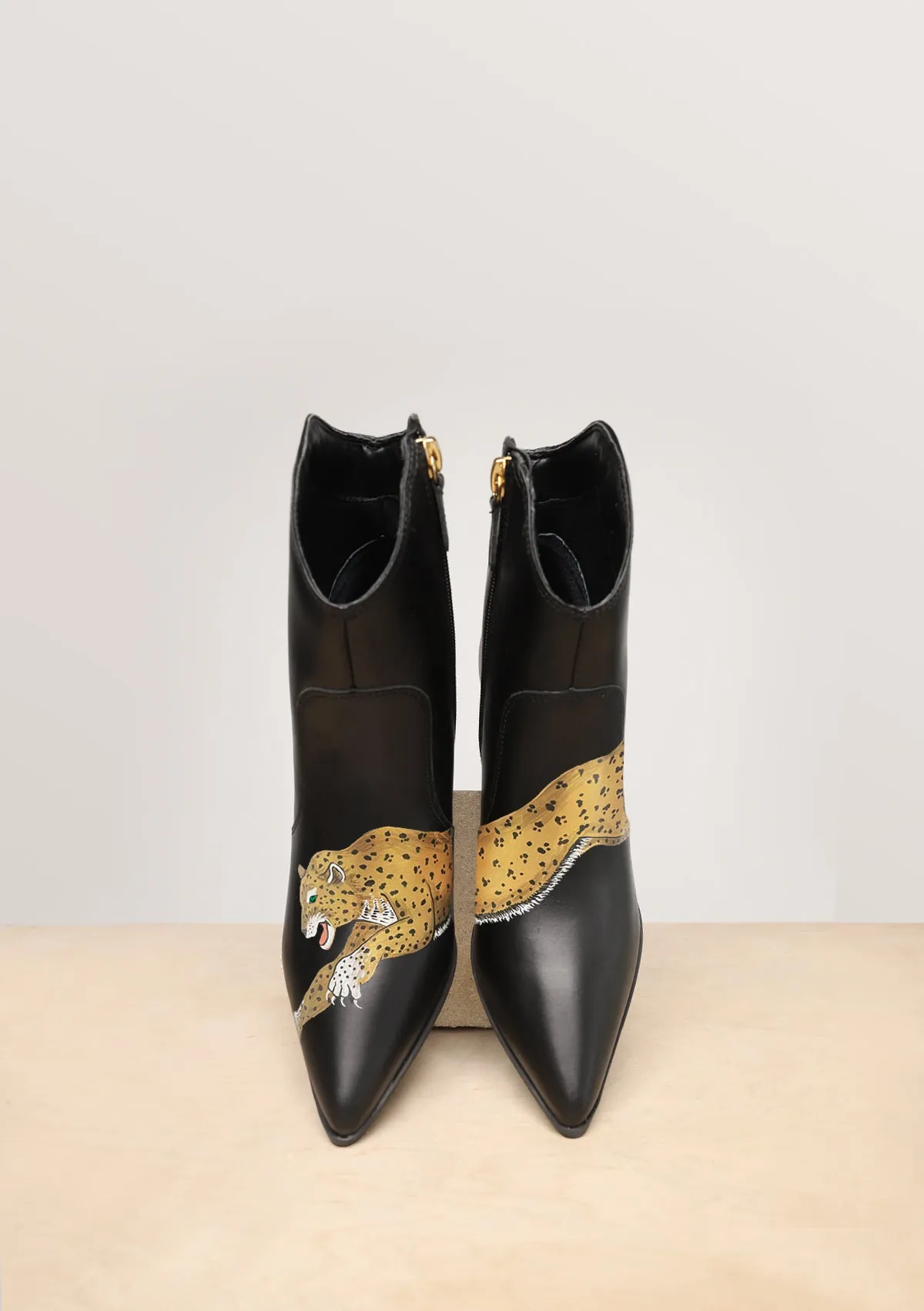 Leopard Black Cowboy Boot Hike Ready