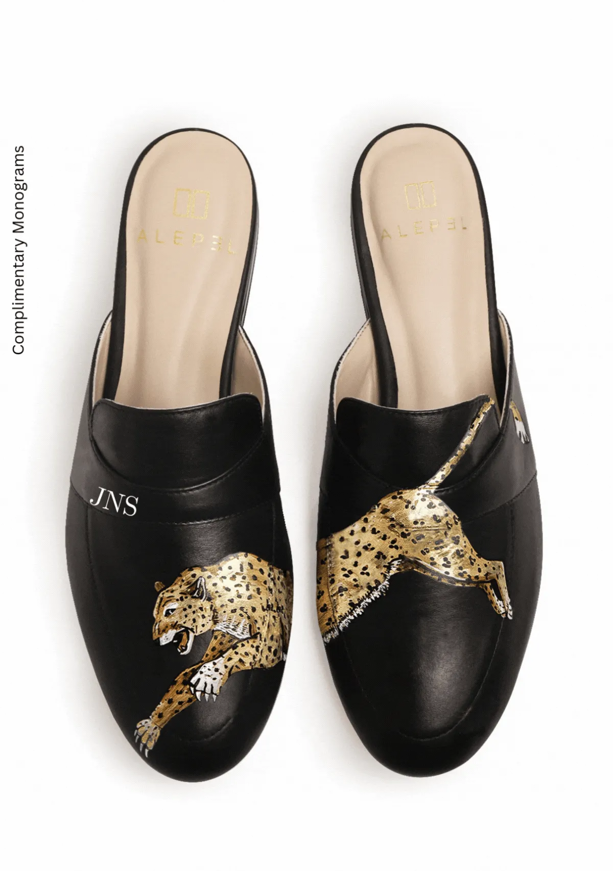 Leopard Black Mule Non-slip surface