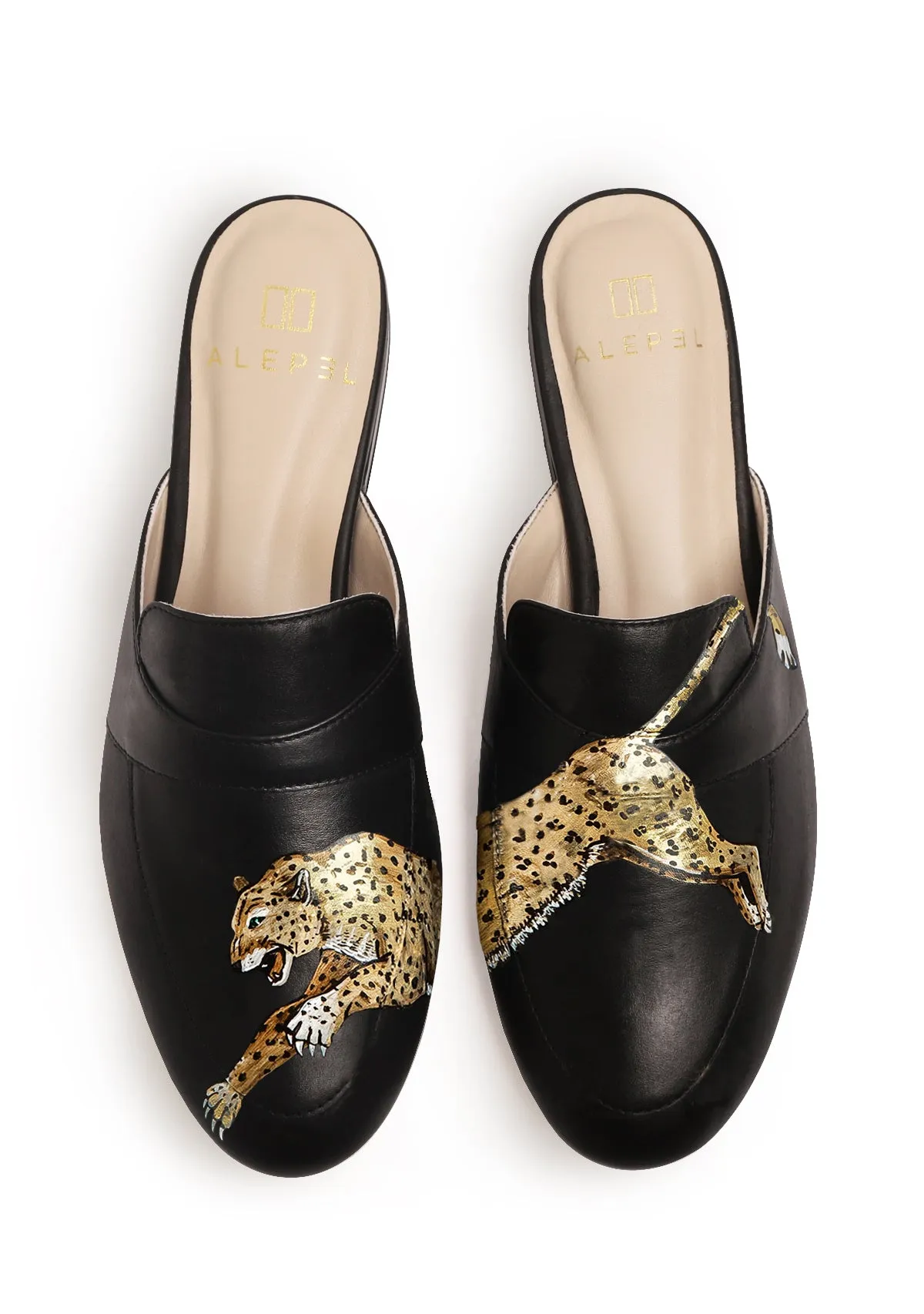 Party Mood Firm Edge Leopard Black Mule