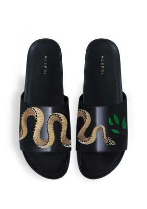 Relaxed Vibe Serpent Black Slip On