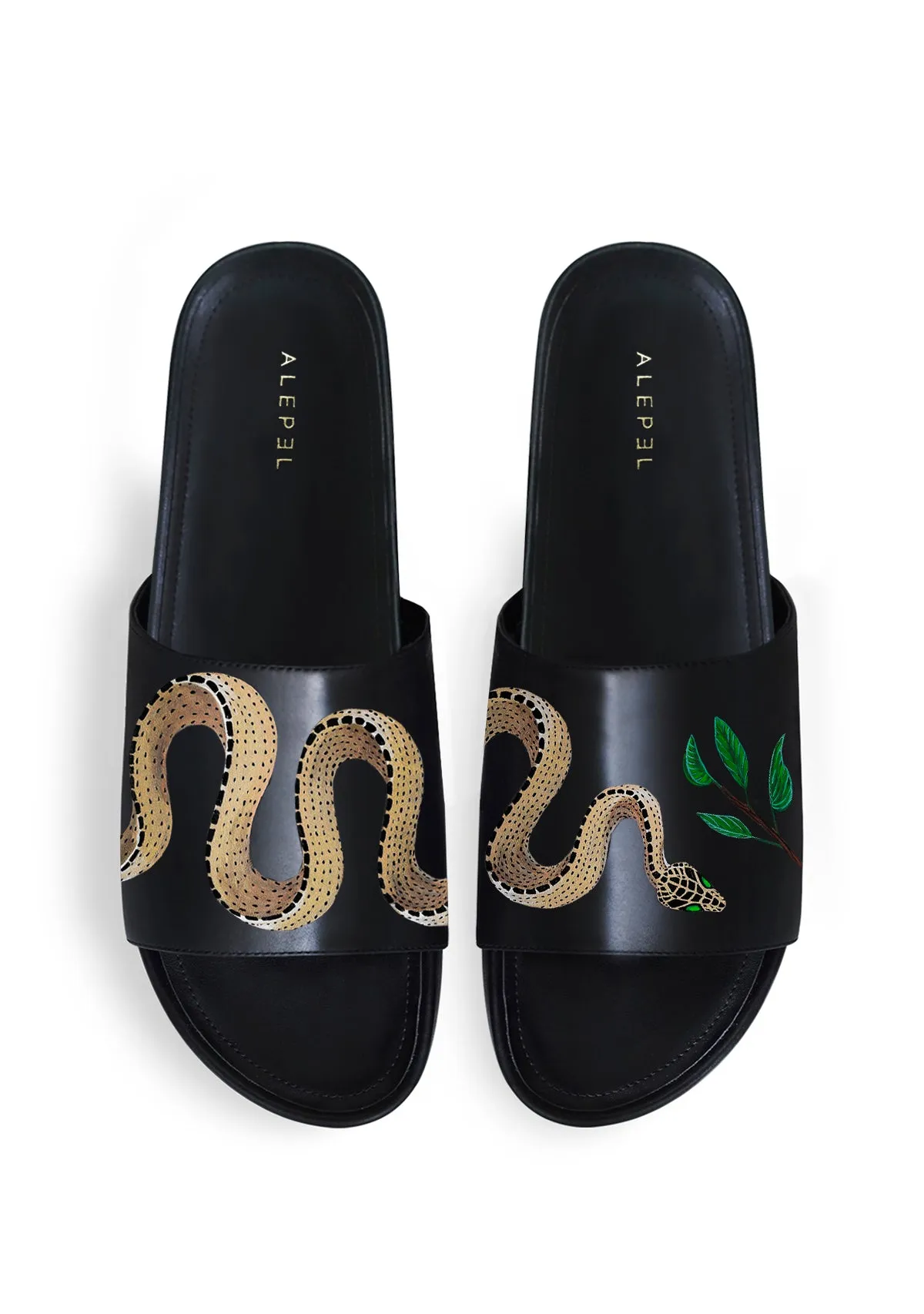 Light Strap Serpent Black Slip On
