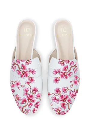 Comfortable Wear Cherry Blossom White Mule