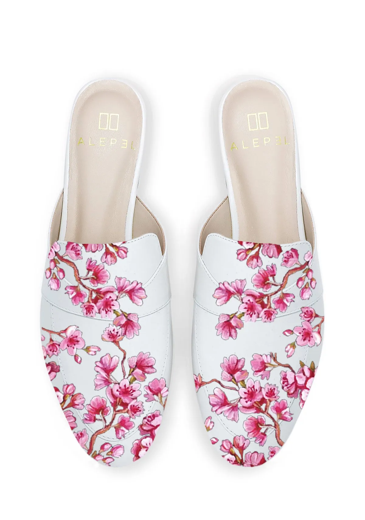 Lightweight Support Cushion Cherry Blossom White Mule