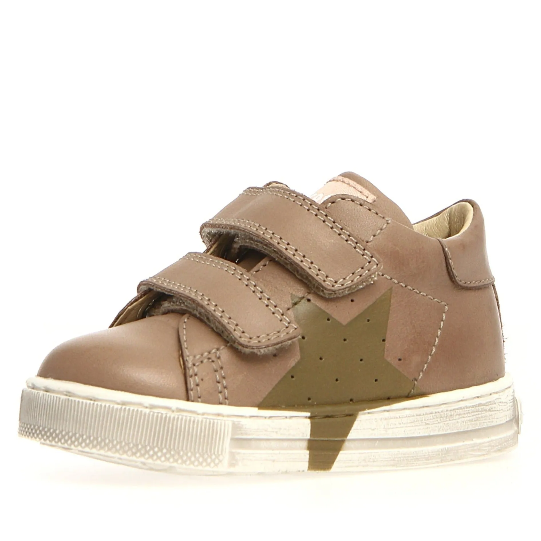 Falcotto Venus VL Boy's and Girl's Sneakers - Taupe/Militare Mesh kids' shoes