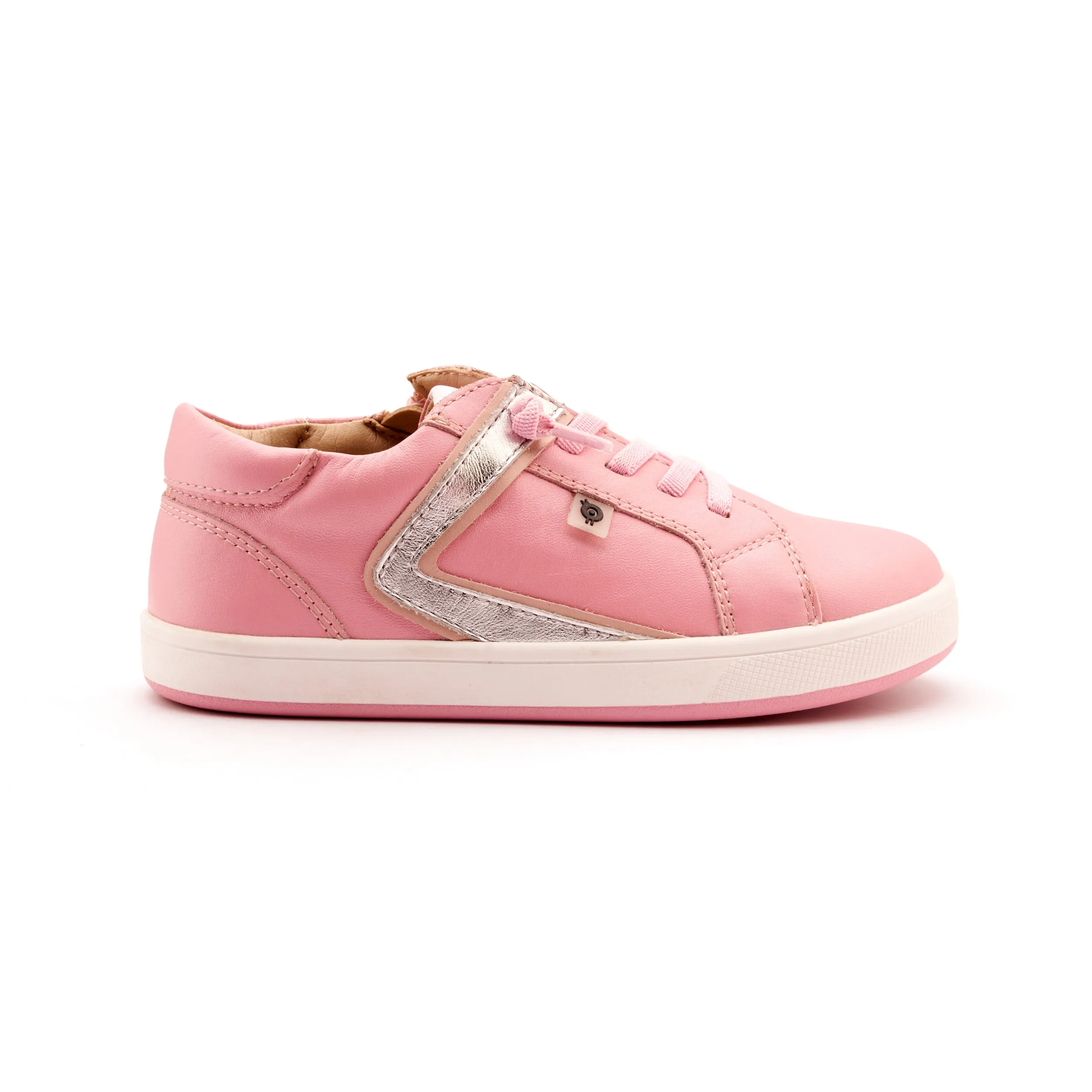 Limited Edition Old Soles Girl's Sash Runner Casual Shoes - Pearlised Pink / Silver / Powder Pink