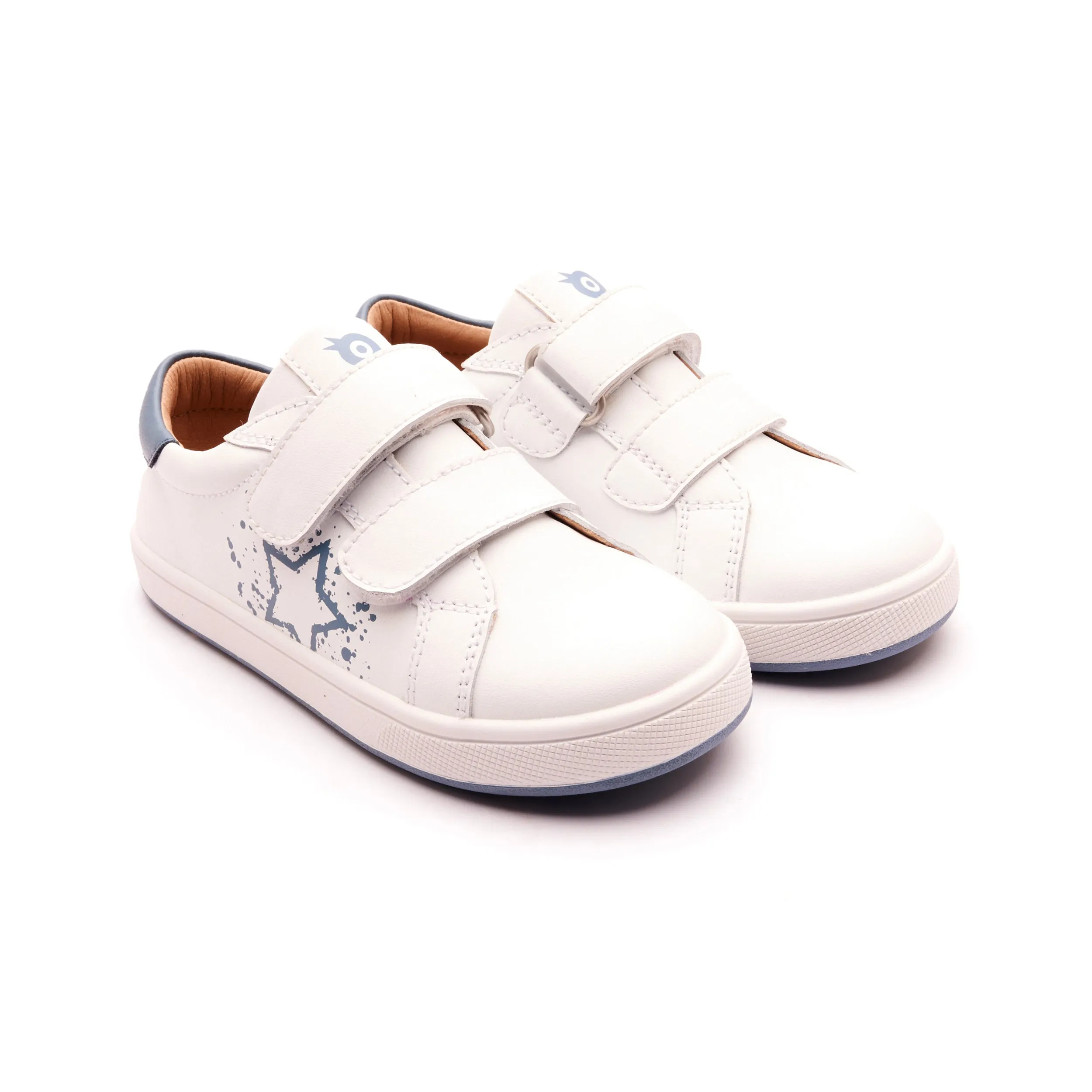 Little Ones Shoes Old Soles Boy's and Girl's Low Splash Casual Shoes - Snow / Indigo / White Indigo