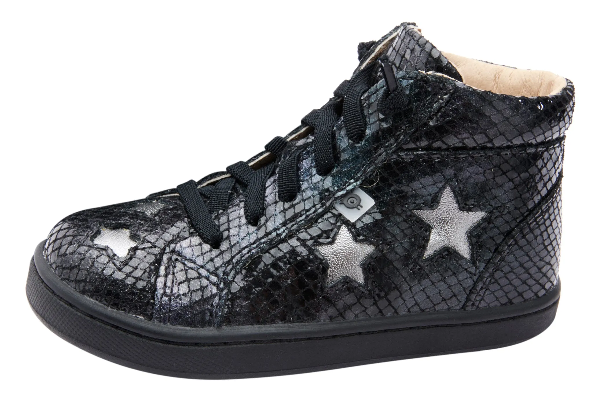 Little Ones Shoes Old Soles Girl's & Boy's 6085 Starey High Top Sneaker - Navy Tie Dye/Rich Silver