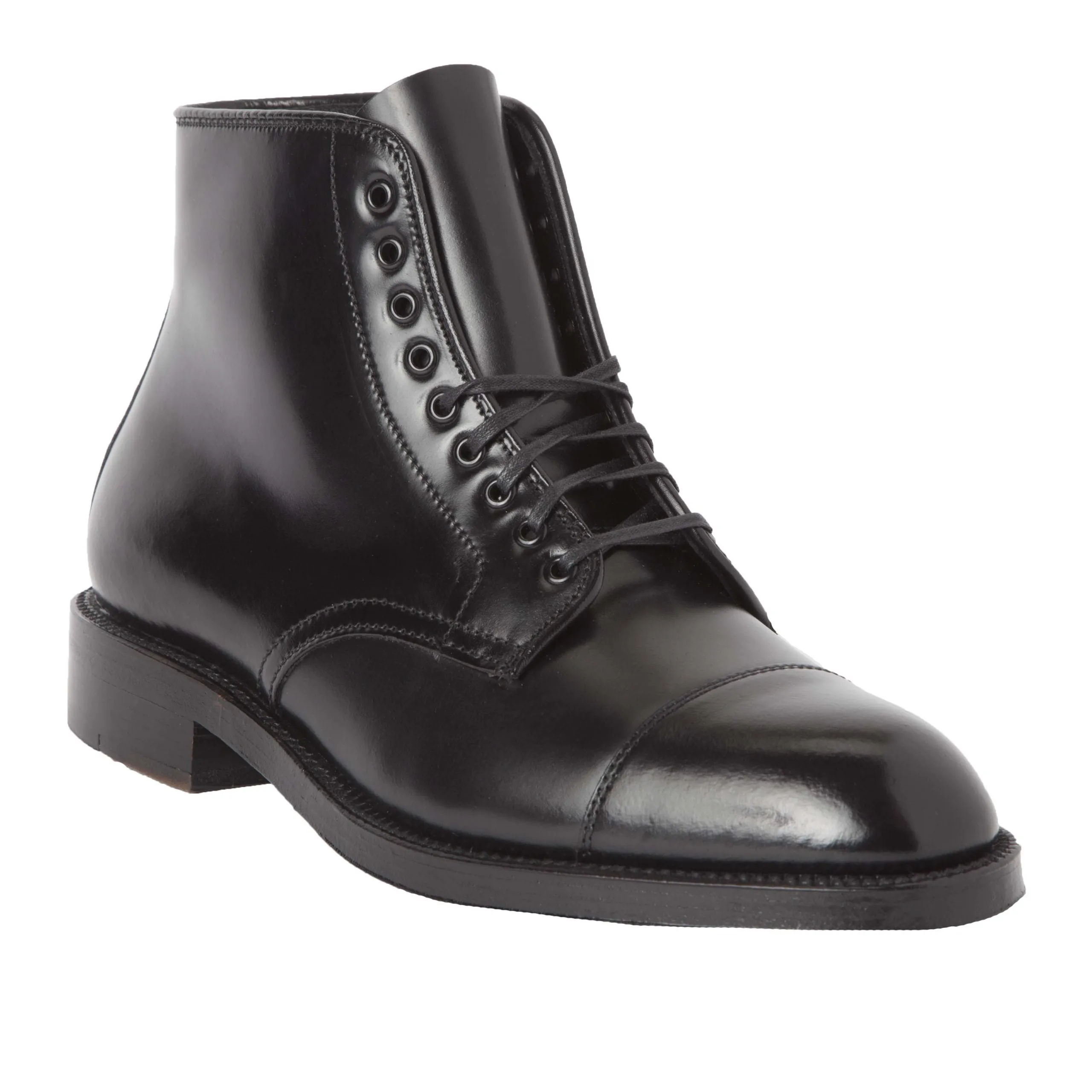 Long fit 4065 - Cap Toe Boot in Black Shell Cordovan