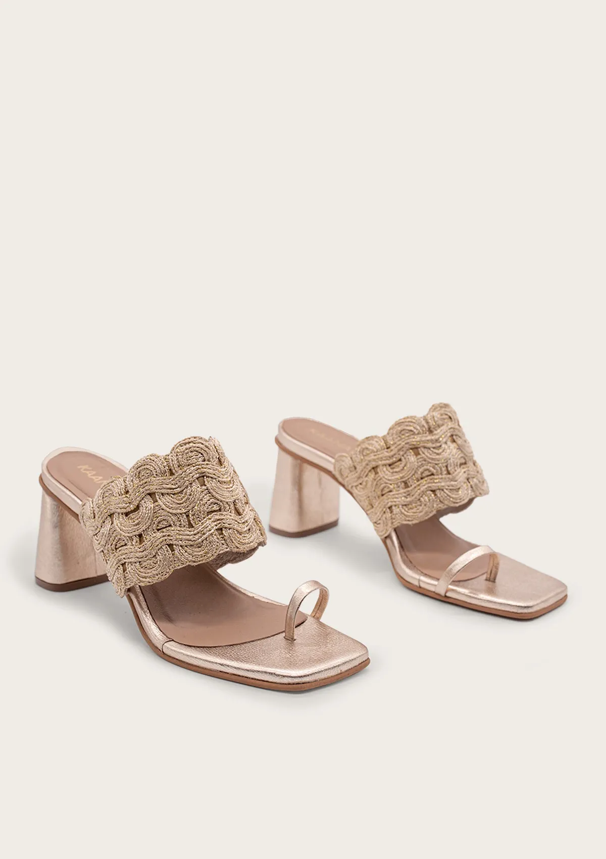 Lotus Gold Brushed Heels